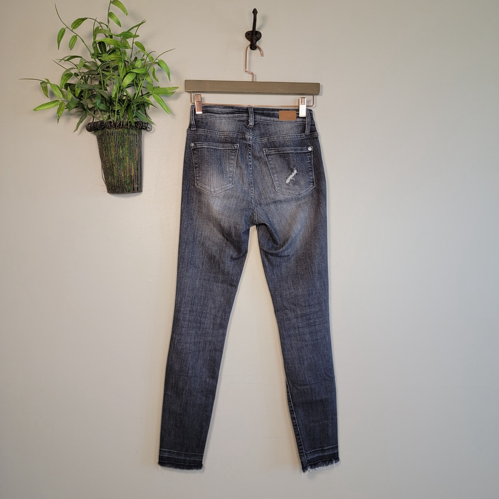 Judy Blue Skinny Fit High RiseDistressed Jegging Frayed Jeans 1 - Picture 10 of 12